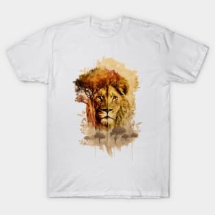 Mystical Monarch: A Lion's Dreamscape T-Shirt